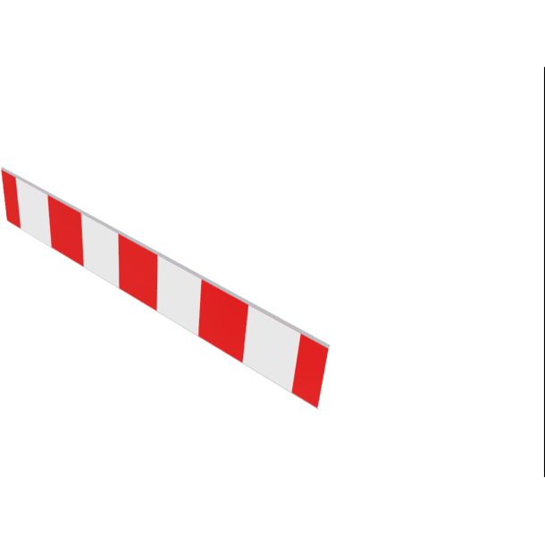 Barricade panel | with film RA1/A, red / white | Height: 250 mm